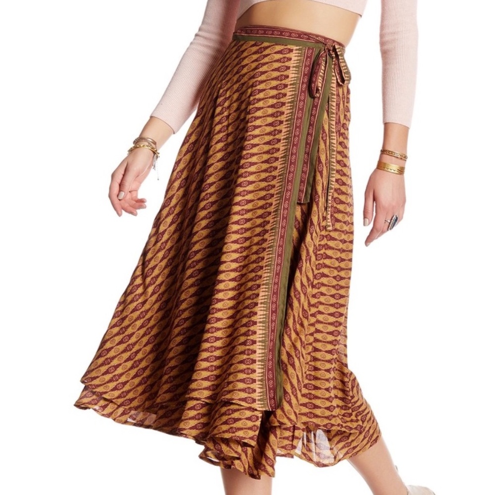 FREE PEOPLE NWT Bohemian Style Wrap Skirt